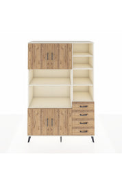 Hyperion Dolap 9 Raflı 4 Çekmeceli 4 Kapaklı 132x44x195 Aytaşı-Çam/Çam