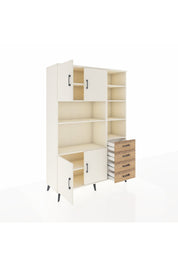 Hyperion Dolap 9 Raflı 4 Çekmeceli 4 Kapaklı 132x44x195 Aytaşı-Aytaşı/Çam