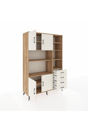 Hyperion Dolap 9 Raflı 4 Çekmeceli 4 Kapaklı 132x44x195 Çam-Aytaşı/Aytaşı