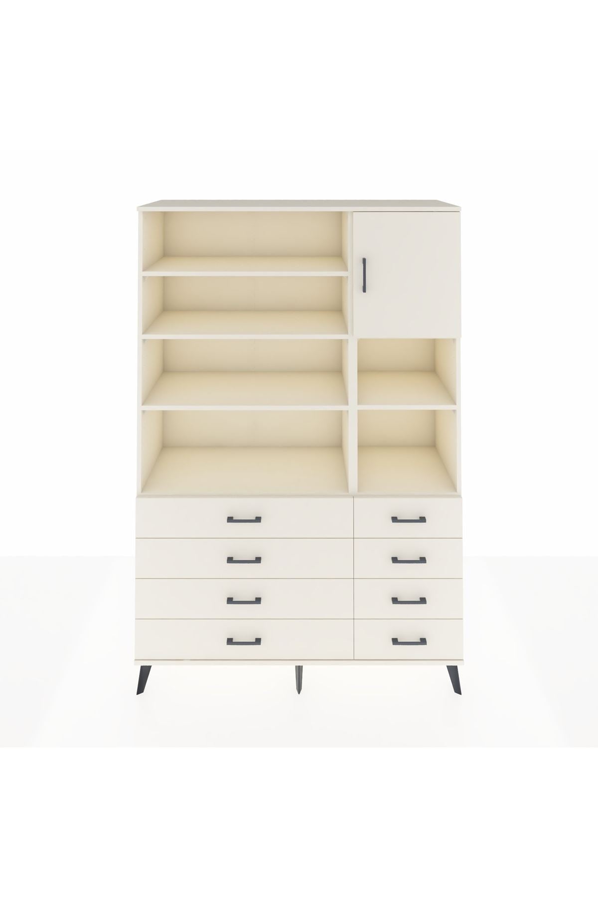 Hyperion Dolap 8 Raflı 8 Çekmeceli Tek Kapaklı  132x44x195 Aytaşı-Aytaşı/Aytaşı