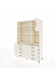 Hyperion Dolap 8 Raflı 8 Çekmeceli Tek Kapaklı  132x44x195 Aytaşı-Aytaşı/Aytaşı