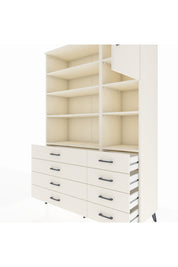 Hyperion Dolap 8 Raflı 8 Çekmeceli Tek Kapaklı  132x44x195 Aytaşı-Aytaşı/Aytaşı