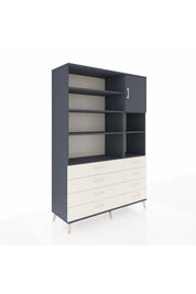Hyperion Dolap 8 Raflı 8 Çekmeceli Tek Kapaklı  132x44x195 Antrasit-Antrasit/Aytaşı