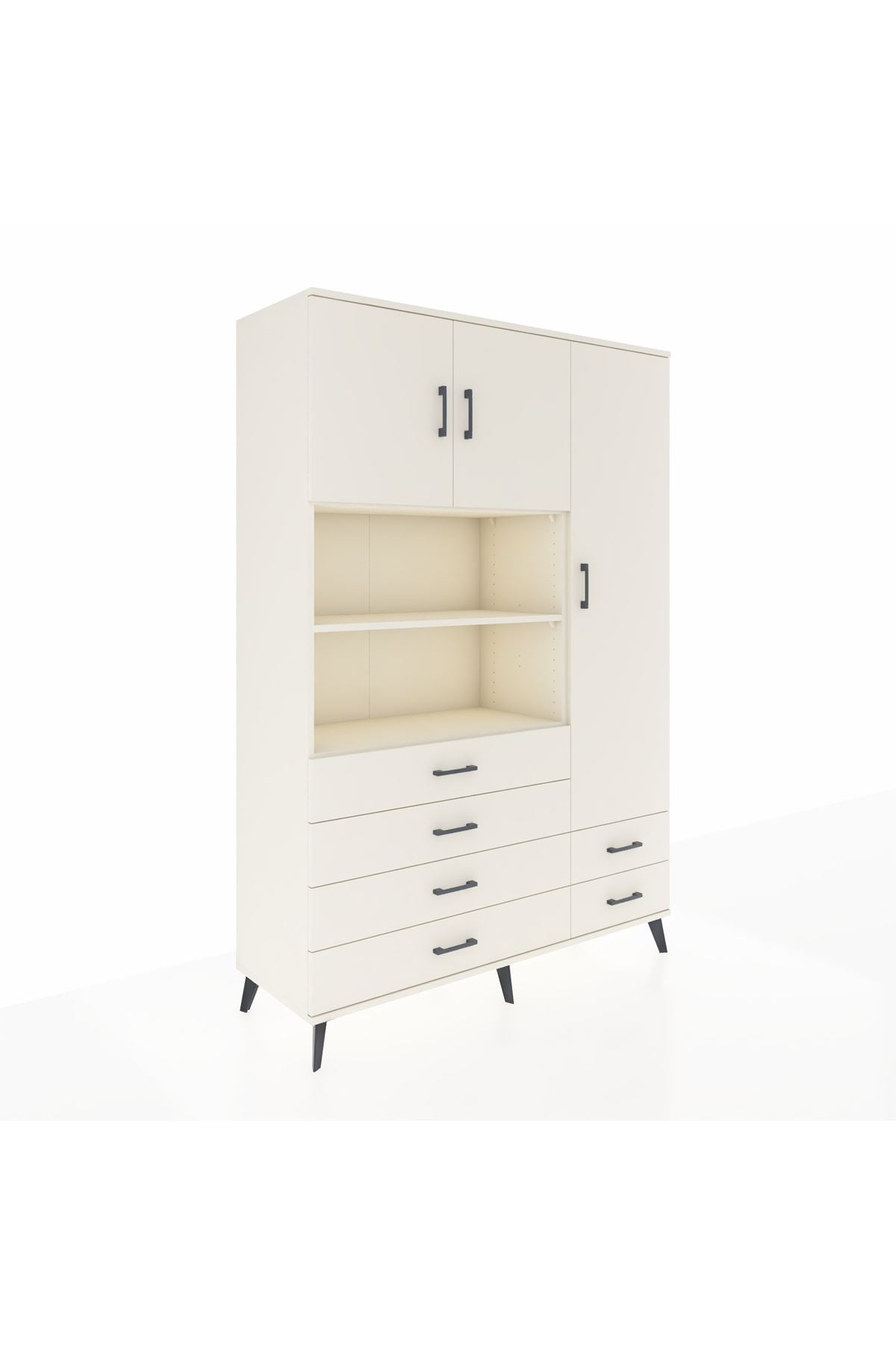 Hyperion Dolap 9 Raflı 6 Çekmeceli 3 Kapaklı 132x44x195 Aytaşı-Aytaşı/Aytaşı