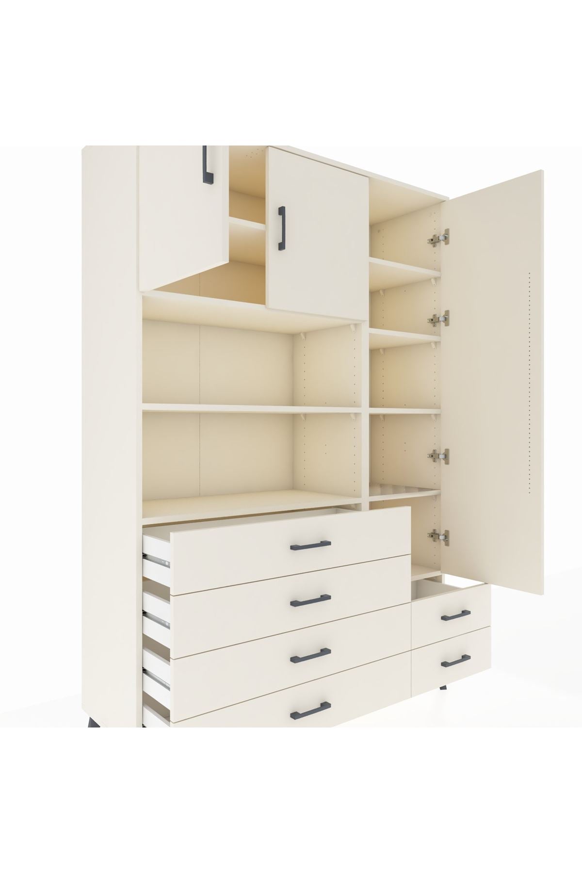 Hyperion Dolap 9 Raflı 6 Çekmeceli 3 Kapaklı 132x44x195 Aytaşı-Aytaşı/Aytaşı