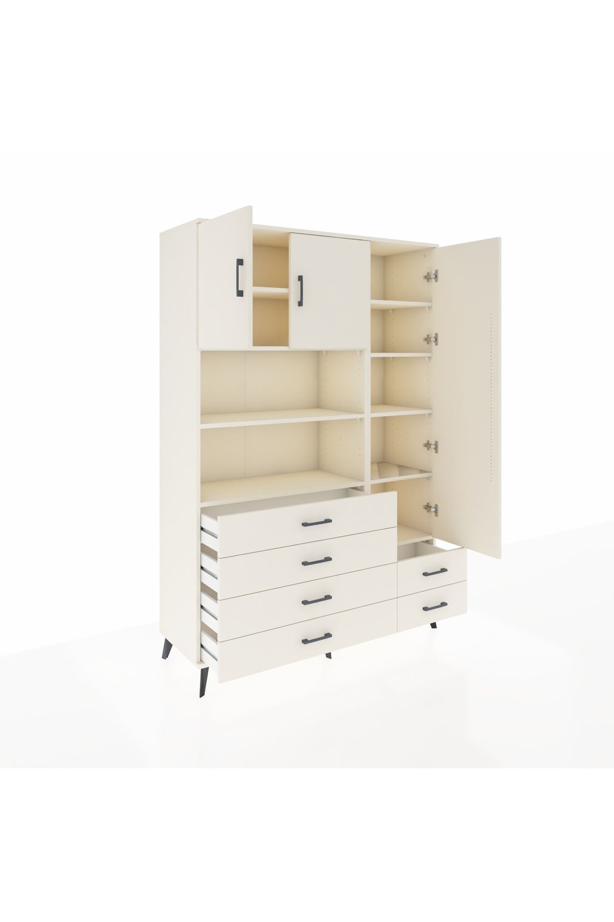 Hyperion Dolap 9 Raflı 6 Çekmeceli 3 Kapaklı 132x44x195 Aytaşı-Aytaşı/Aytaşı