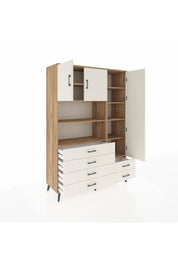 Hyperion Dolap 9 Raflı 6 Çekmeceli 3 Kapaklı 132x44x195 Çam-Aytaşı/Aytaşı
