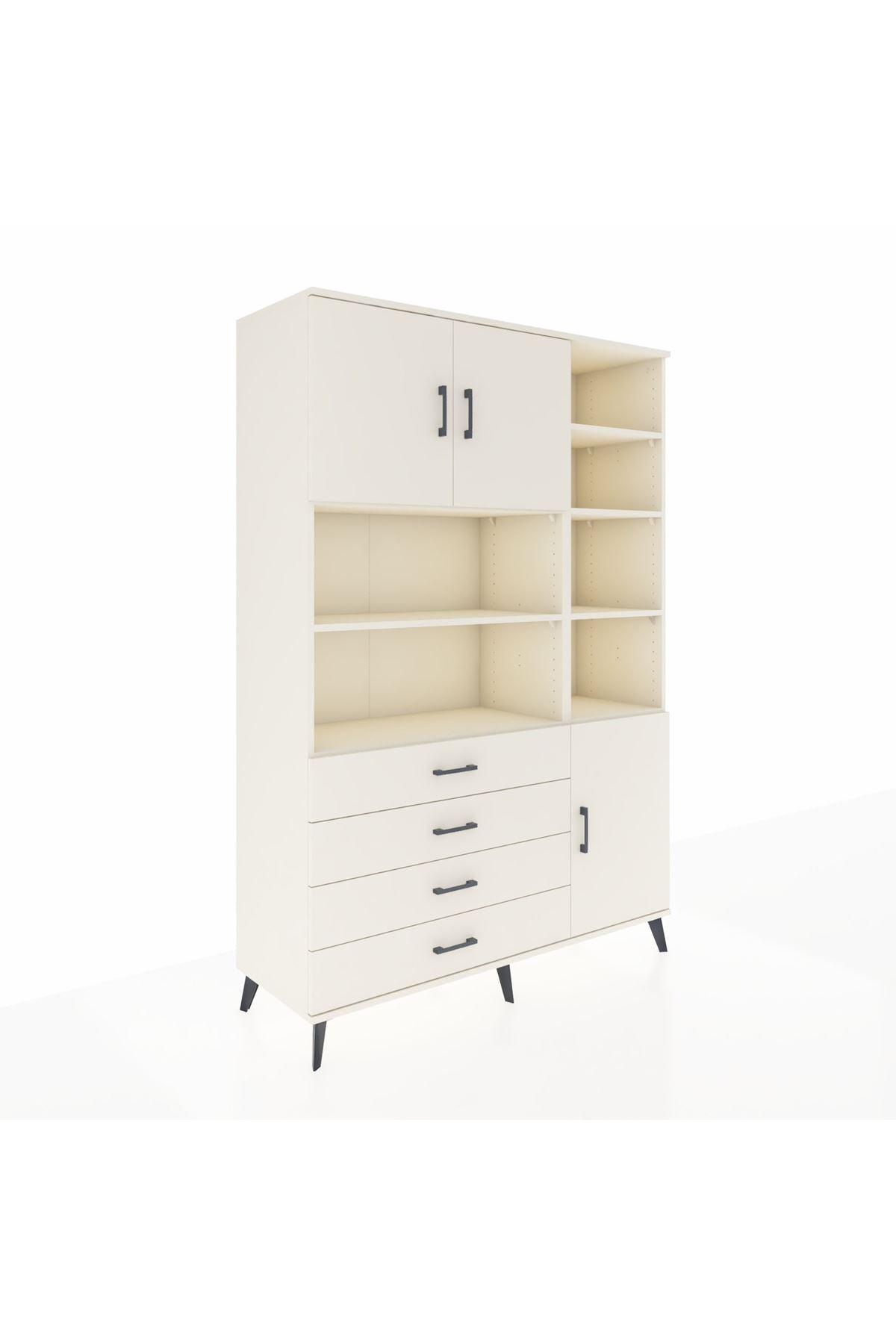 Hyperion Dolap 9 Raflı 4 Çekmeceli 3 Kapaklı 132x44x195 Aytaşı-Aytaşı/Aytaşı