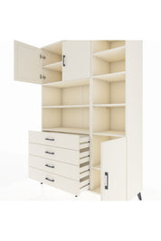 Hyperion Dolap 9 Raflı 4 Çekmeceli 3 Kapaklı 132x44x195 Aytaşı-Aytaşı/Aytaşı