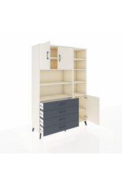 Hyperion Dolap 9 Raflı 4 Çekmeceli 3 Kapaklı 132x44x195 Aytaşı-Aytaşı/Antrasit