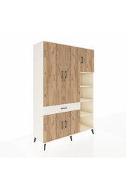 Hyperion Dolap 10 Raflı Tek Çekmeceli 5 Kapaklı 132x44x195 Aytaşı-Çam/Aytaşı