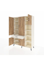 Hyperion Dolap 10 Raflı Tek Çekmeceli 5 Kapaklı 132x44x195 Aytaşı-Çam/Aytaşı