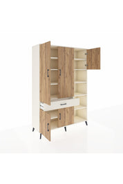 Hyperion Dolap 10 Raflı Tek Çekmeceli 5 Kapaklı 132x44x195 Aytaşı-Çam/Aytaşı