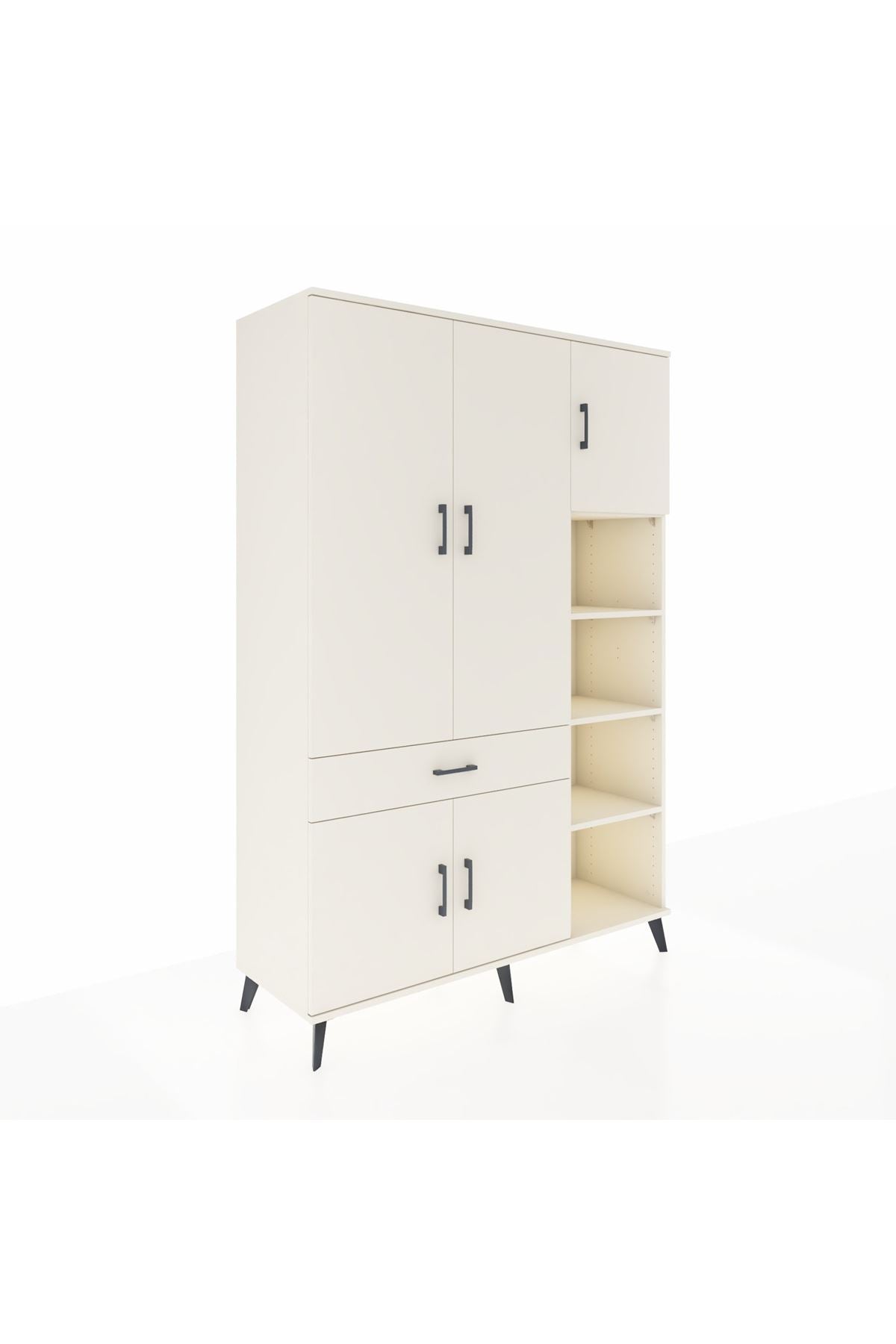 Hyperion Dolap 10 Raflı Tek Çekmeceli 5 Kapaklı 132x44x195 Aytaşı-Aytaşı/Aytaşı