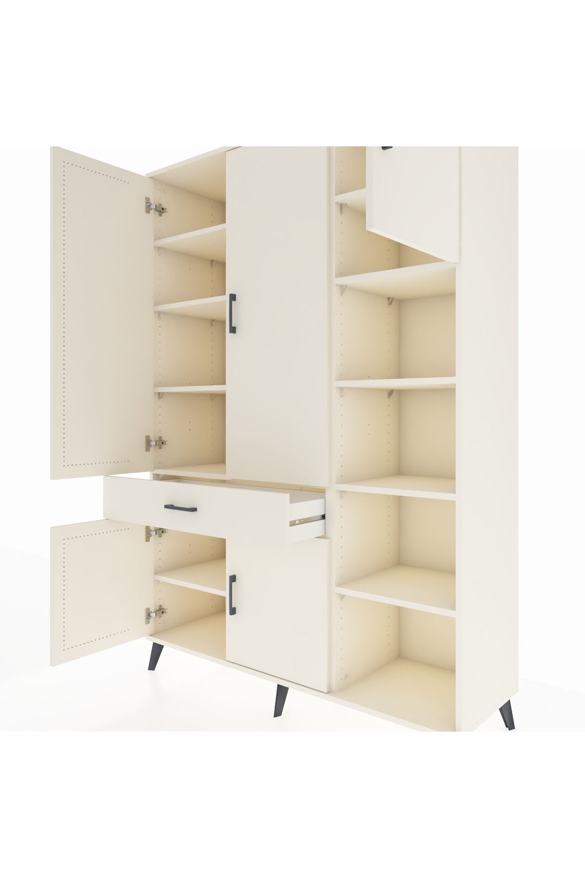 Hyperion Dolap 10 Raflı Tek Çekmeceli 5 Kapaklı 132x44x195 Aytaşı-Aytaşı/Aytaşı