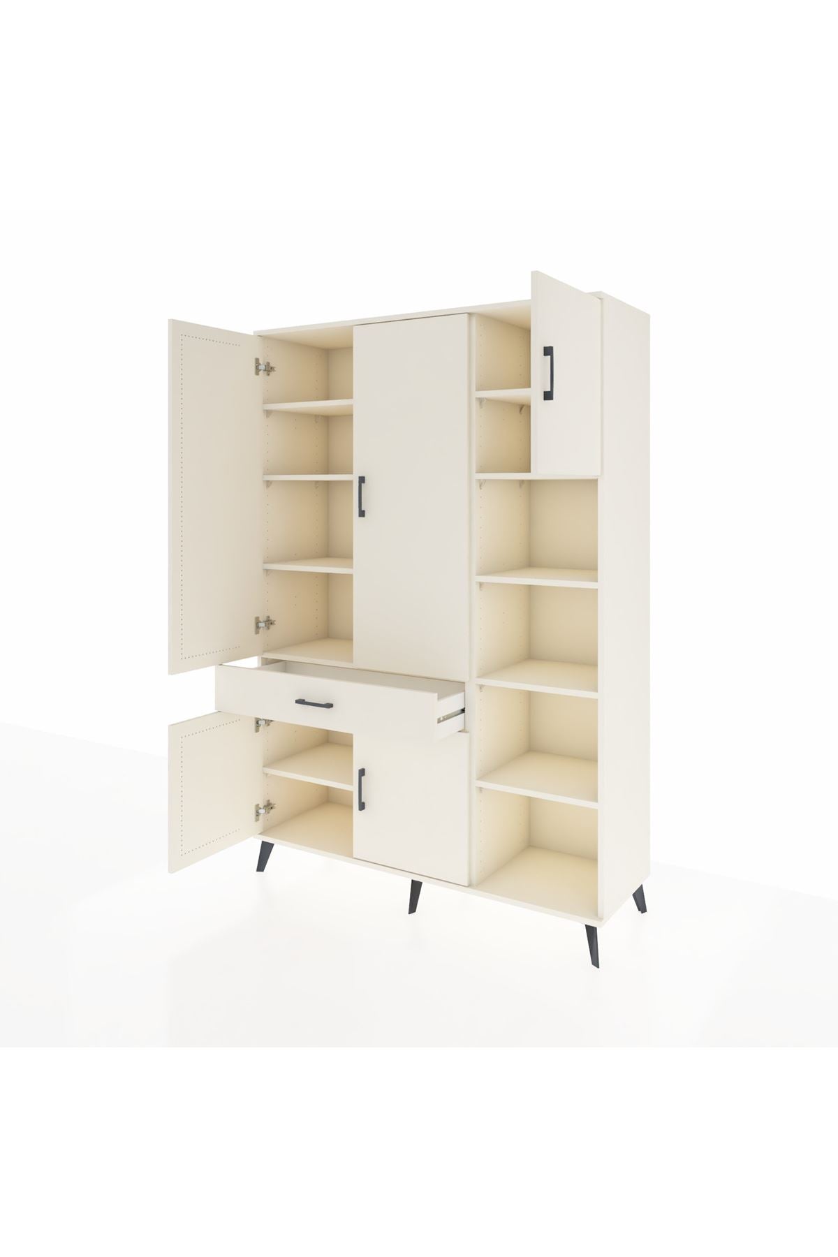 Hyperion Dolap 10 Raflı Tek Çekmeceli 5 Kapaklı 132x44x195 Aytaşı-Aytaşı/Aytaşı