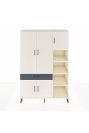 Hyperion Dolap 10 Raflı Tek Çekmeceli 5 Kapaklı 132x44x195 Aytaşı-Aytaşı/Antrasit