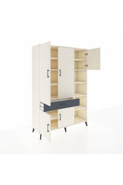 Hyperion Dolap 10 Raflı Tek Çekmeceli 5 Kapaklı 132x44x195 Aytaşı-Aytaşı/Antrasit