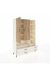 Hyperion Dolap 10 Raflı 4 Çekmeceli 2 Kapaklı 132x44x195 Aytaşı-Çam/Aytaşı