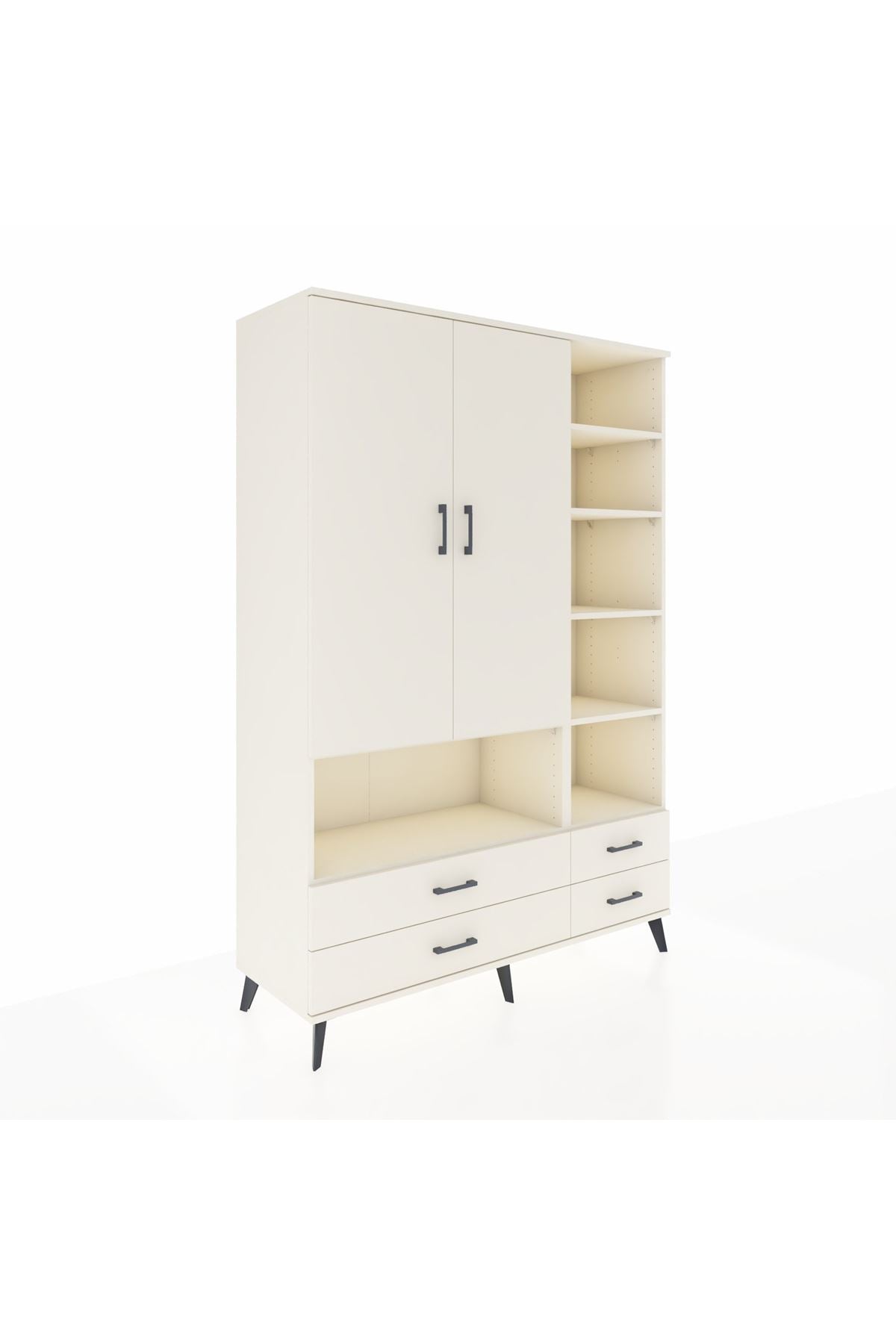 Hyperion Dolap 10 Raflı 4 Çekmeceli 2 Kapaklı 132x44x195 Aytaşı-Aytaşı/Aytaşı