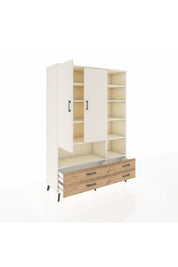 Hyperion Dolap 10 Raflı 4 Çekmeceli 2 Kapaklı 132x44x195 Aytaşı-Aytaşı/Çam