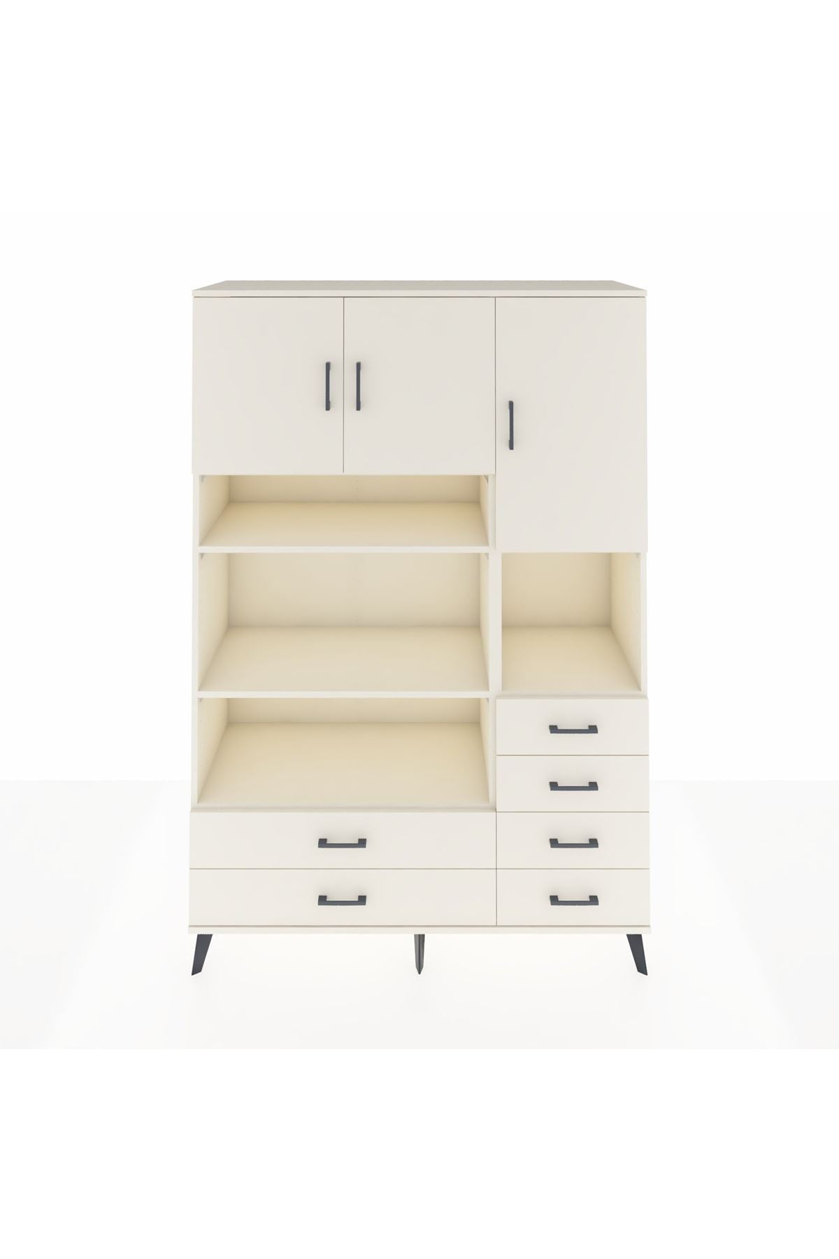 Hyperion Dolap 9 Raflı 6 Çekmeceli 3 Kapaklı 132x44x195 Aytaşı-Aytaşı/Aytaşı