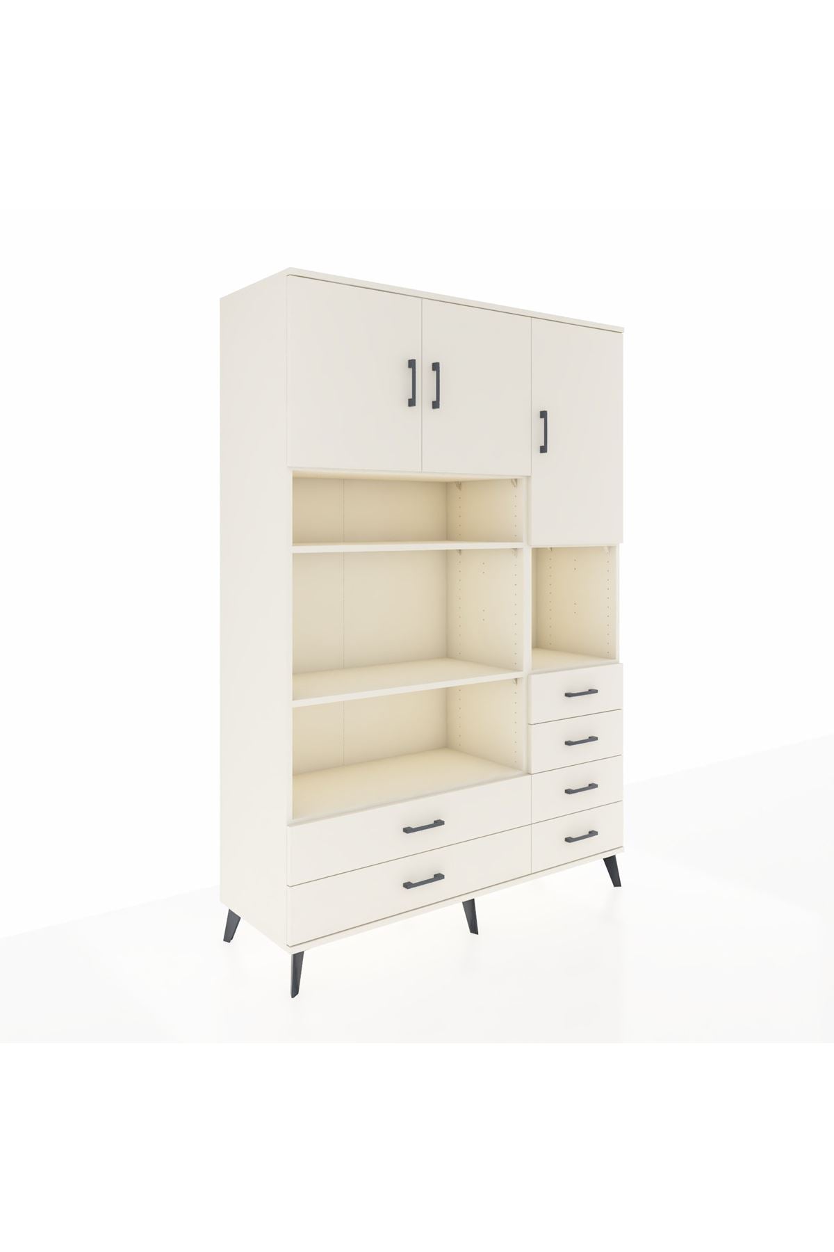 Hyperion Dolap 9 Raflı 6 Çekmeceli 3 Kapaklı 132x44x195 Aytaşı-Aytaşı/Aytaşı