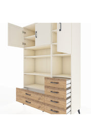 Hyperion Dolap 9 Raflı 6 Çekmeceli 3 Kapaklı 132x44x195 Aytaşı-Aytaşı/Çam