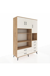 Hyperion Dolap 9 Raflı 6 Çekmeceli 3 Kapaklı 132x44x195 Çam-Aytaşı/Aytaşı