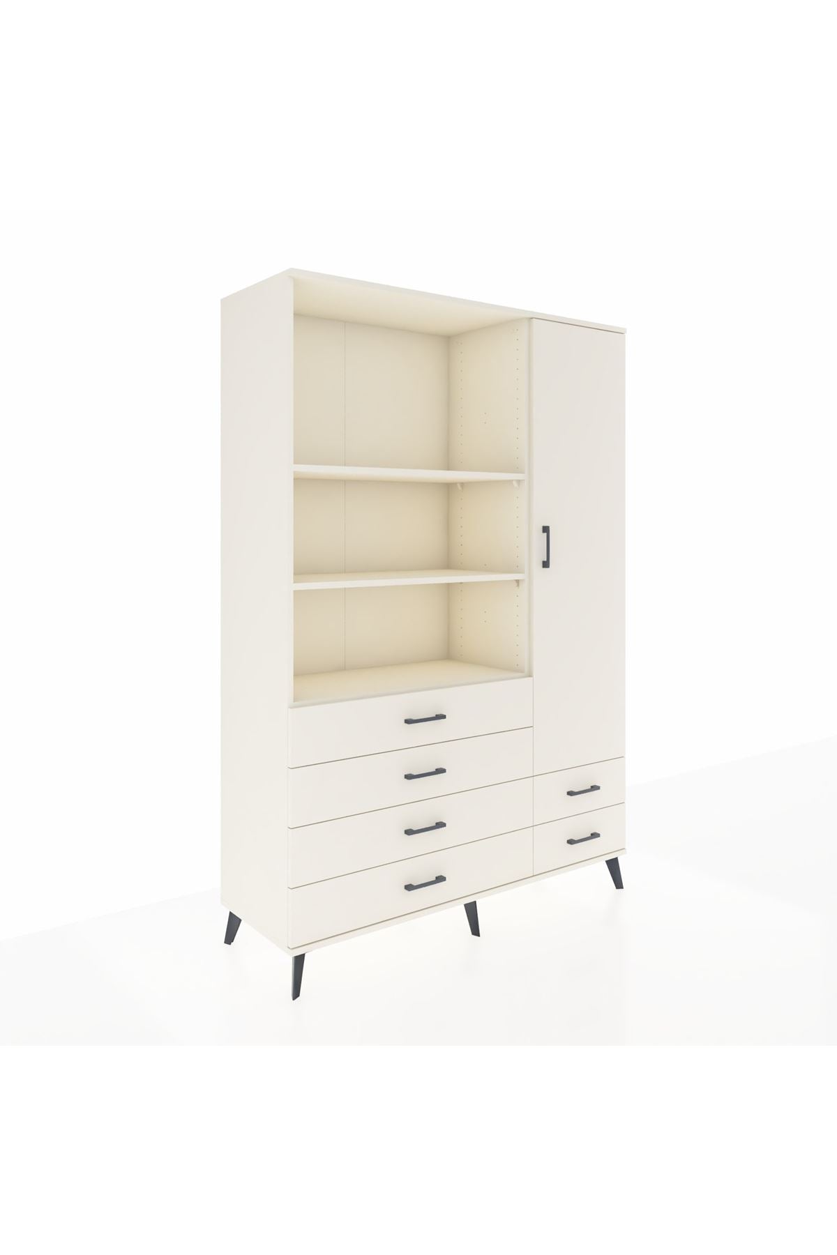 Hyperion Dolap 7 Raflı 6 Çekmeceli Tek Kapaklı  132x44x195 Aytaşı-Aytaşı/Aytaşı