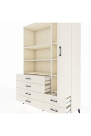 Hyperion Dolap 7 Raflı 6 Çekmeceli Tek Kapaklı  132x44x195 Aytaşı-Aytaşı/Aytaşı