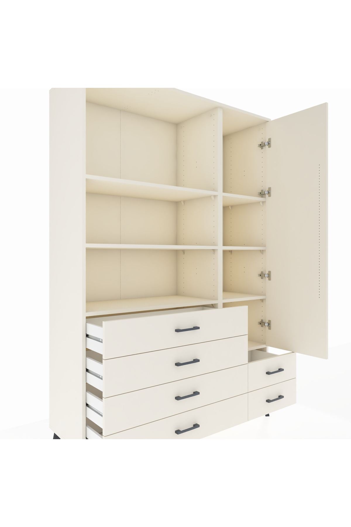 Hyperion Dolap 7 Raflı 6 Çekmeceli Tek Kapaklı  132x44x195 Aytaşı-Aytaşı/Aytaşı