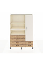 Hyperion Dolap 7 Raflı 6 Çekmeceli Tek Kapaklı  132x44x195 Aytaşı-Aytaşı/Çam