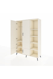 Hyperion Dolap 6 Raflı 4 Kapaklı Tek Askılı 132x44x195 Aytaşı-Aytaşı/Aytaşı