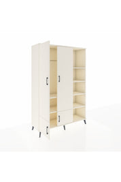 Hyperion Dolap 6 Raflı 4 Kapaklı Tek Askılı 132x44x195 Aytaşı-Aytaşı/Aytaşı