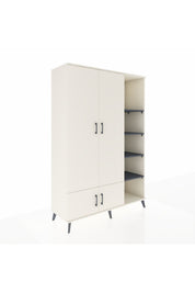 Hyperion Dolap 6 Raflı 4 Kapaklı Tek Askılı 132x44x195 Aytaşı-Aytaşı/Antrasit