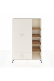 Hyperion Dolap 6 Raflı 4 Kapaklı Tek Askılı 132x44x195 Aytaşı-Aytaşı/Çam