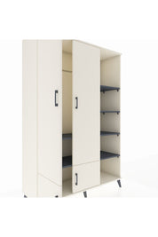 Hyperion Dolap 6 Raflı 4 Kapaklı Tek Askılı 132x44x195 Aytaşı-Aytaşı/Antrasit