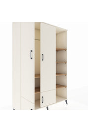 Hyperion Dolap 6 Raflı 4 Kapaklı Tek Askılı 132x44x195 Aytaşı-Aytaşı/Çam