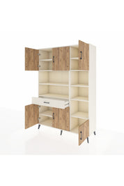 Hyperion Dolap 10 Raflı Tek Çekmeceli 6 Kapaklı 132x44x195 Aytaşı-Çam/Aytaşı