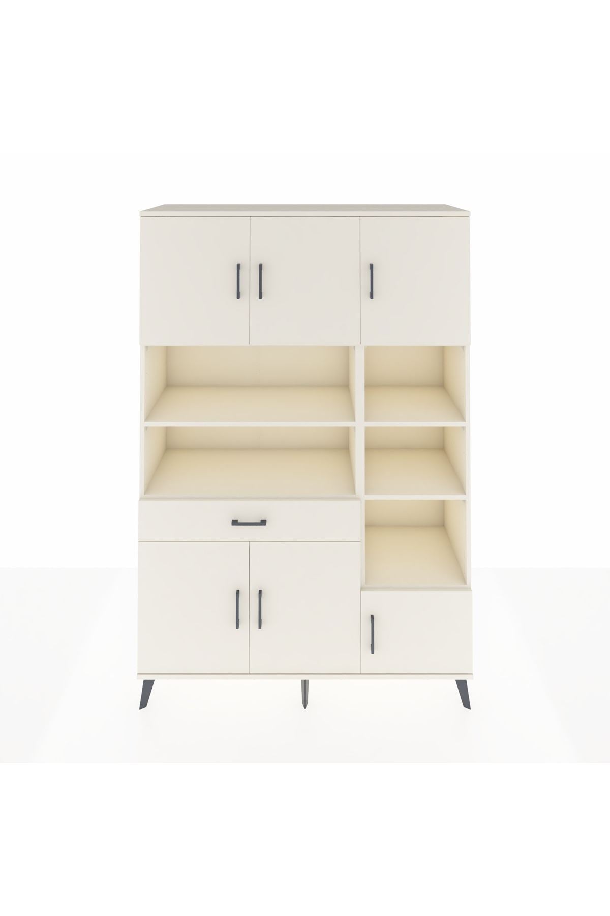 Hyperion Dolap 10 Raflı Tek Çekmeceli 6 Kapaklı 132x44x195 Aytaşı-Aytaşı/Aytaşı