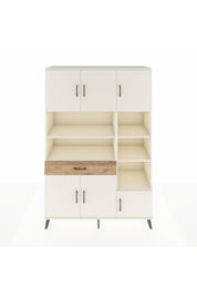 Hyperion Dolap 10 Raflı Tek Çekmeceli 6 Kapaklı 132x44x195 Aytaşı-Aytaşı/Çam