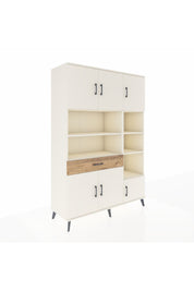 Hyperion Dolap 10 Raflı Tek Çekmeceli 6 Kapaklı 132x44x195 Aytaşı-Aytaşı/Çam