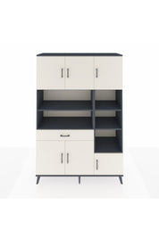 Hyperion Dolap 10 Raflı Tek Çekmeceli 6 Kapaklı 132x44x195 Antrasit-Aytaşı/Aytaşı