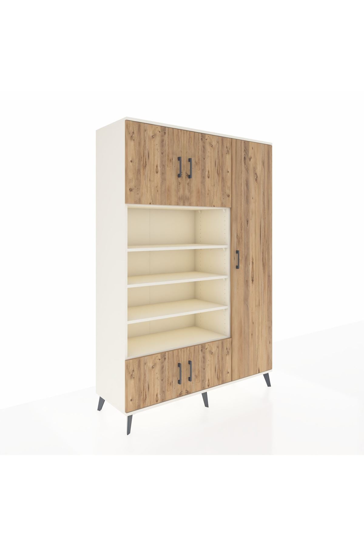 Hyperion Dolap 11 Raflı 5 Kapaklı 132x44x195 Aytaşı-Çam/Aytaşı