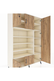 Hyperion Dolap 11 Raflı 5 Kapaklı 132x44x195 Aytaşı-Çam/Aytaşı