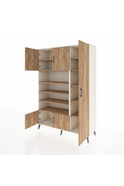 Hyperion Dolap 11 Raflı 5 Kapaklı 132x44x195 Aytaşı-Çam/Çam