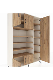 Hyperion Dolap 11 Raflı 5 Kapaklı 132x44x195 Aytaşı-Çam/Çam