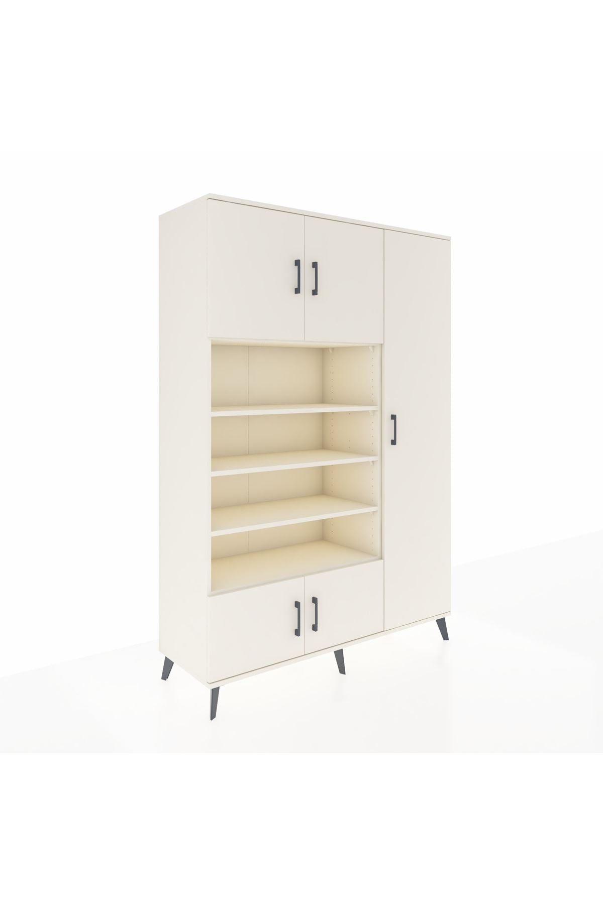 Hyperion Dolap 11 Raflı 5 Kapaklı 132x44x195 Aytaşı-Aytaşı/Aytaşı