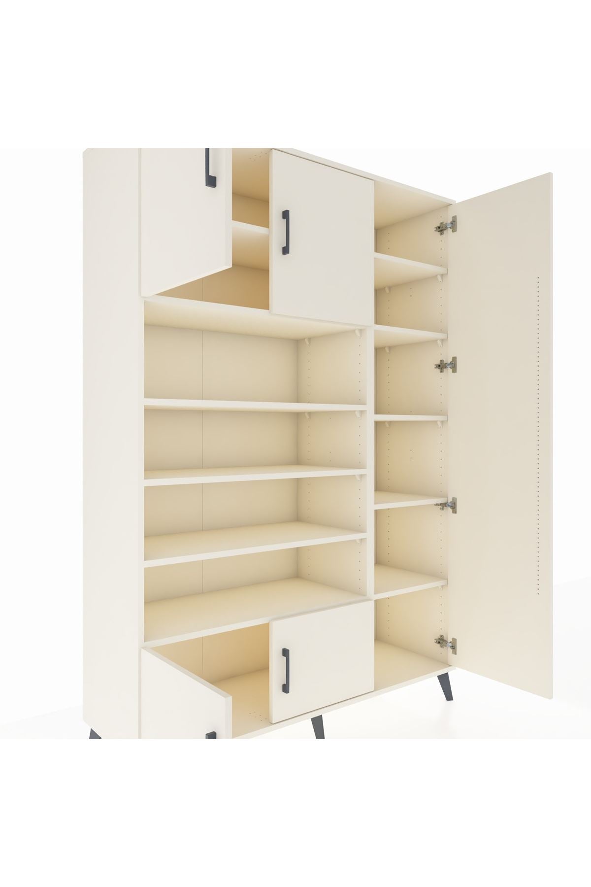 Hyperion Dolap 11 Raflı 5 Kapaklı 132x44x195 Aytaşı-Aytaşı/Aytaşı